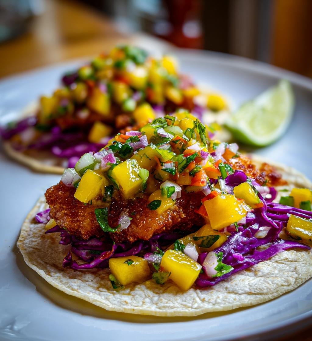 fish tacos with mango salsa
