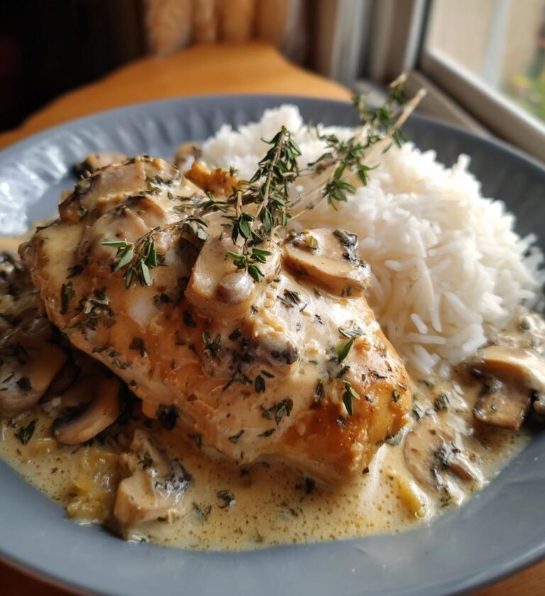 baked chicken with mushroom sauce