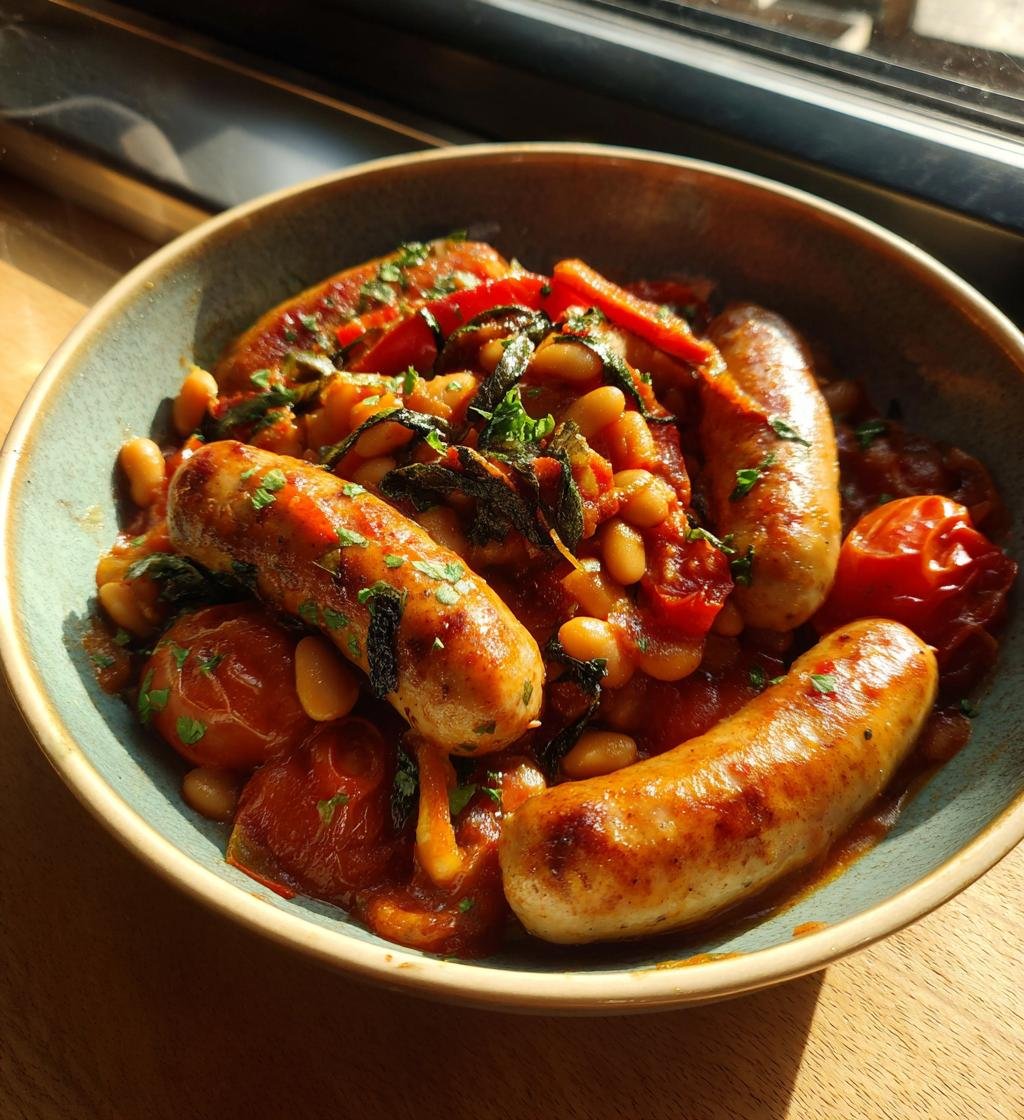 Slow Cooker Sausage Casserole - The Best Hearty Comfort Food Recipe - step by step