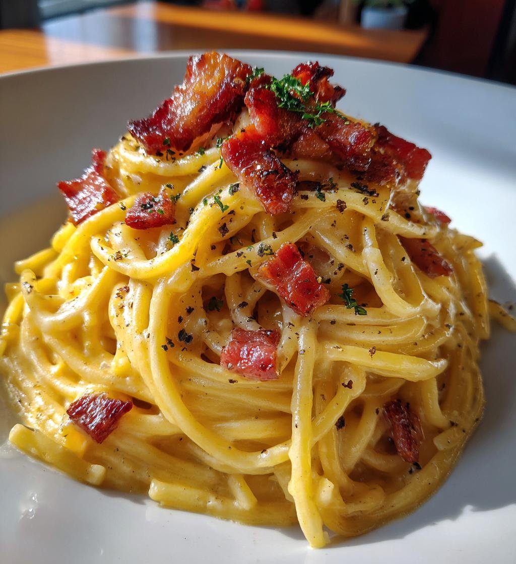 Creamy Spaghetti Carbonara Recipe - Easy & Delicious Comfort Food