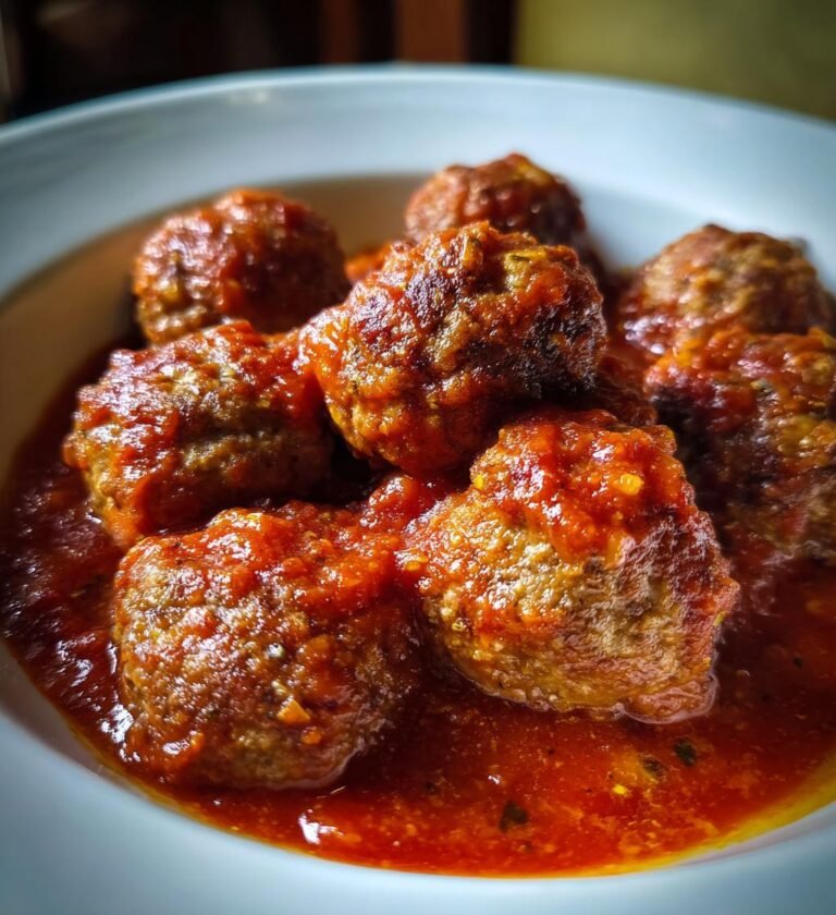 baked meatballs in tomato sauce