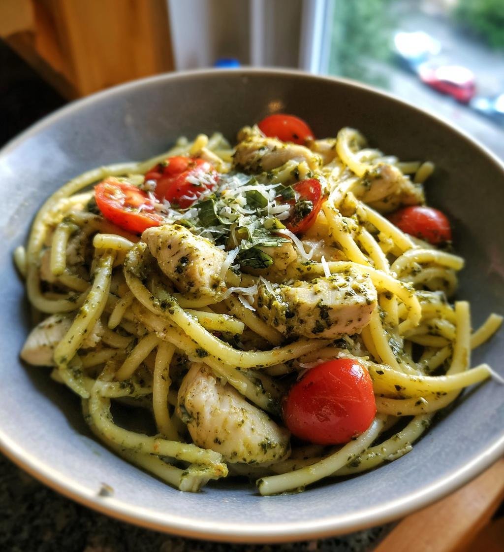 Creamy Pesto Chicken Pasta - Easy and Delicious Weeknight Dinner