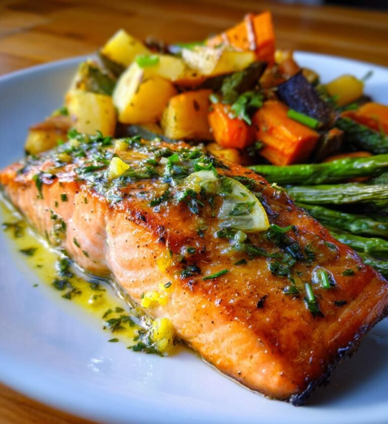 baked salmon with lemon butter
