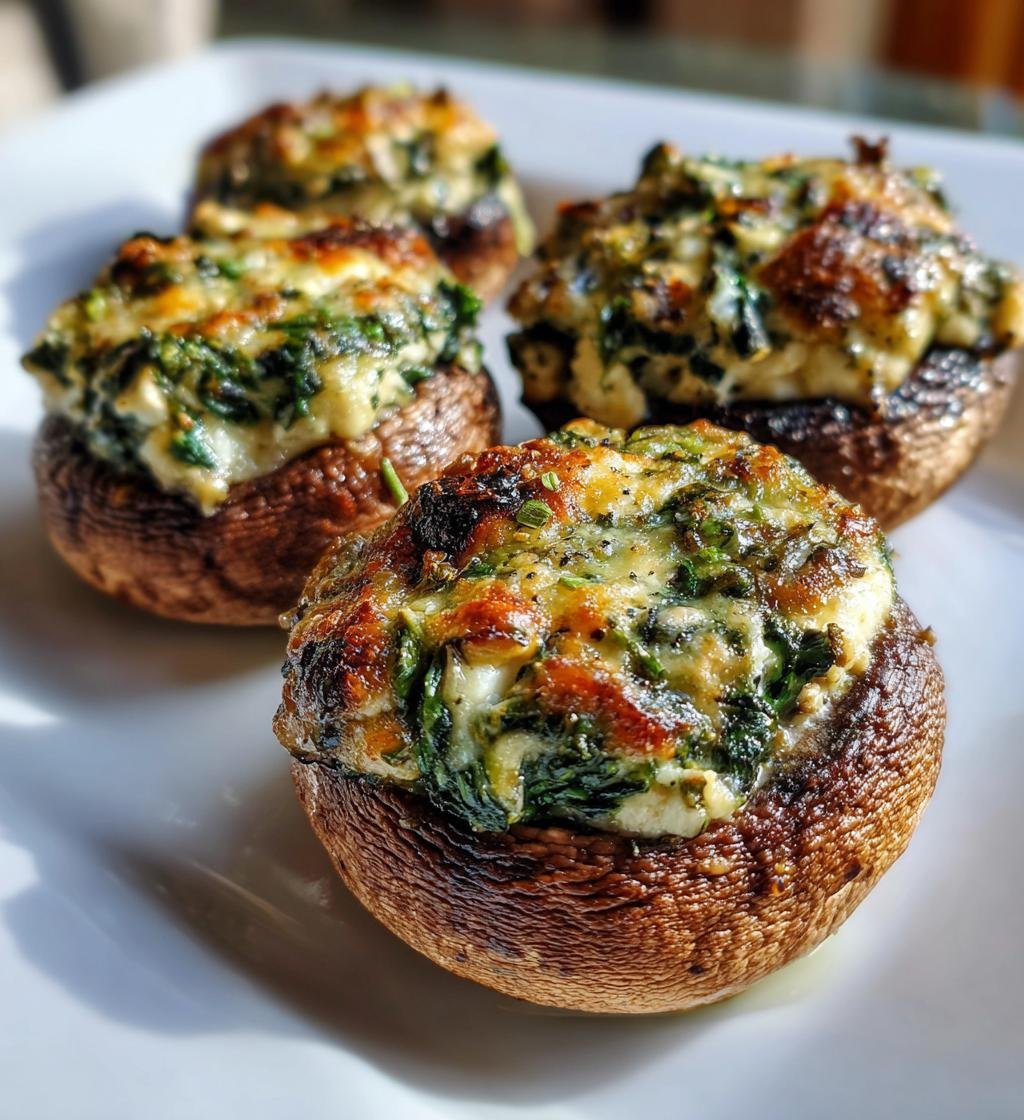 Spinach and Feta Stuffed Mushrooms: Easy and Delicious Appetizer - step by step