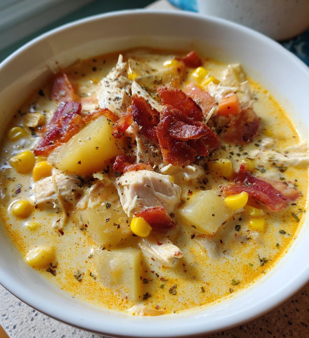 Creamy Chicken and Corn Chowder: Easy Comfort Food Delight