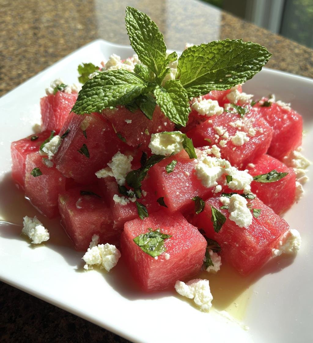 Watermelon Feta Salad Recipe - Refreshing and Delicious Summer Dish - step by step