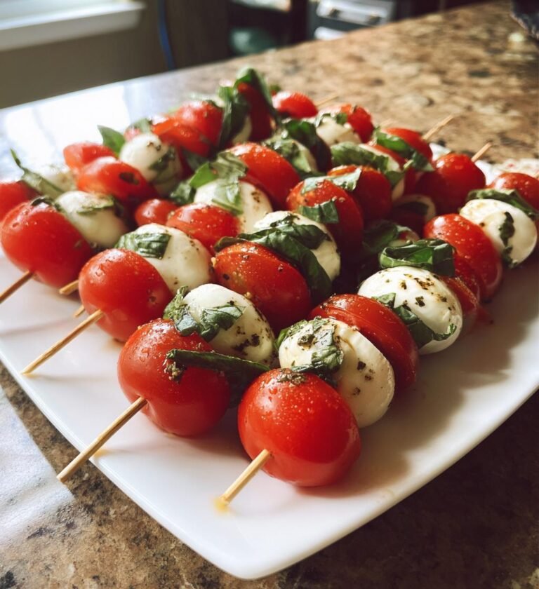caprese skewers recipe easy appetizer