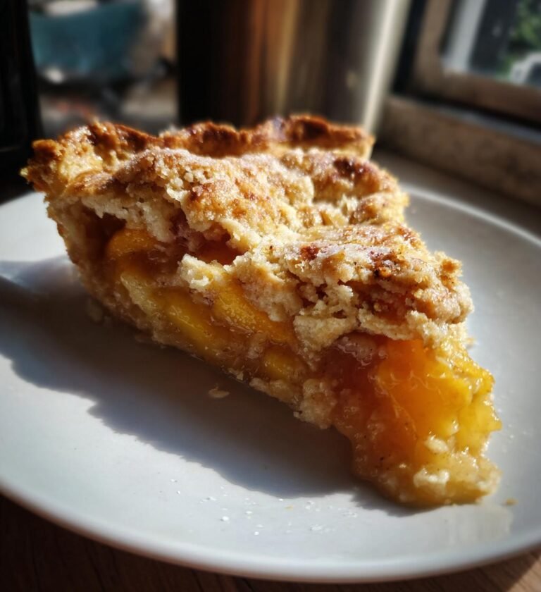 air fryer peach cobbler for summer dessert