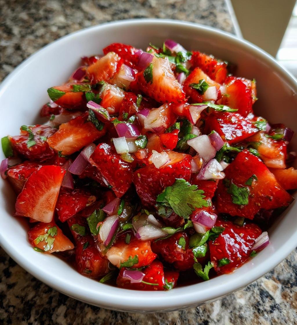 homemade strawberry salsa for summer entertaining