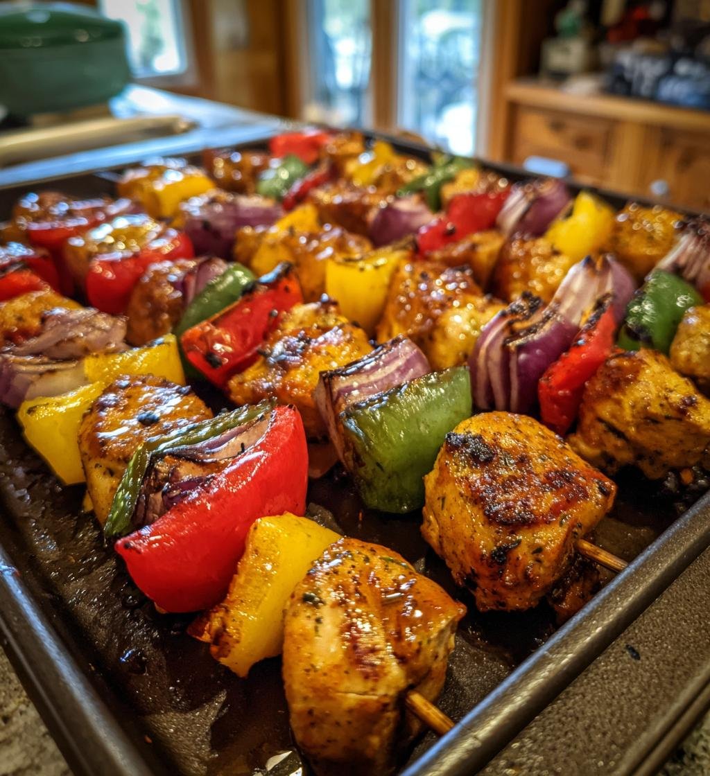 air fryer chicken kabobs for 4th of July